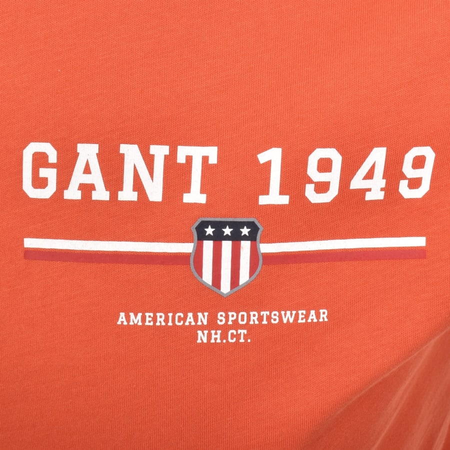 Image number 3 for Gant Original Graphic T Shirt Orange
