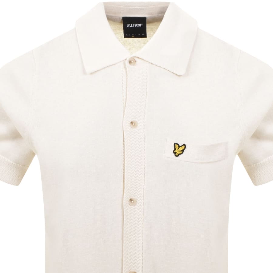 Image number 2 for Lyle And Scott Hemp Knitted Shirt Cream