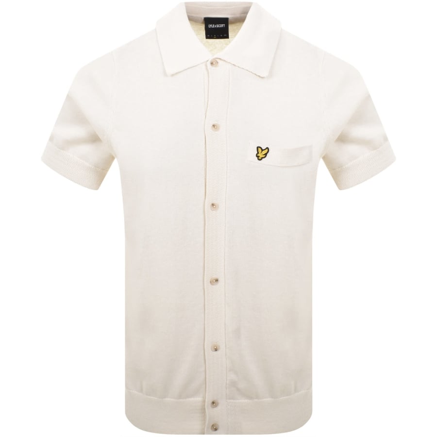Image number 1 for Lyle And Scott Hemp Knitted Shirt Cream