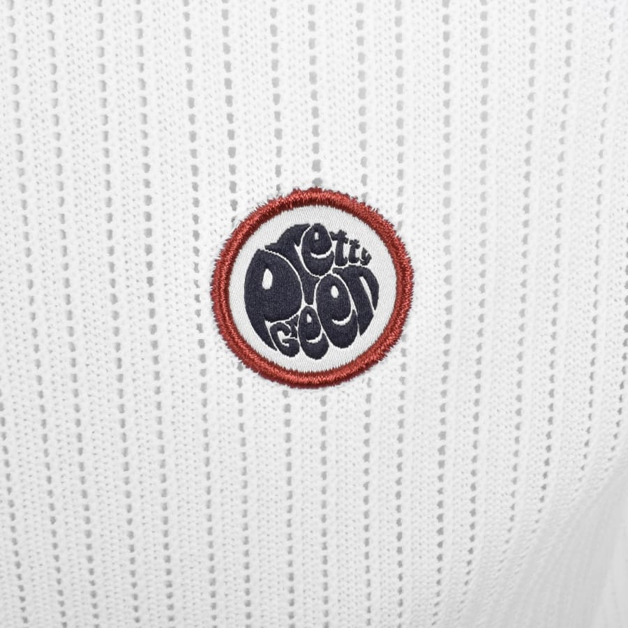 Image number 3 for Pretty Green Cressa Tipped Grandad T Shirt White