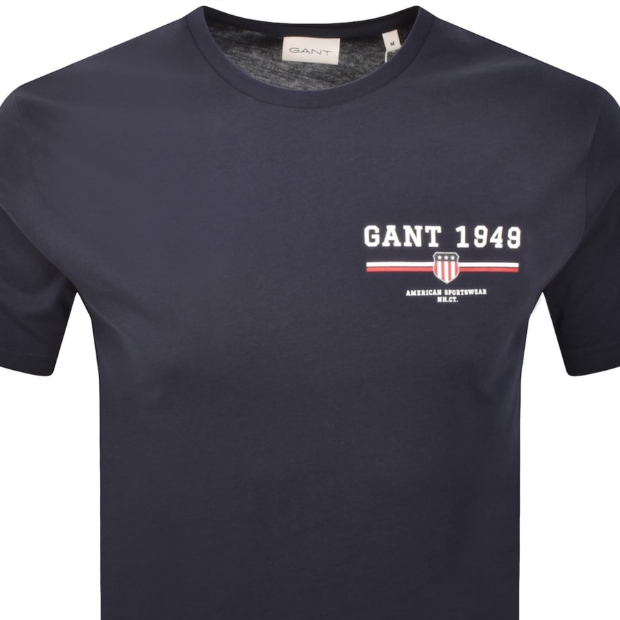 Image number 2 for Gant Original Graphic T Shirt Blue