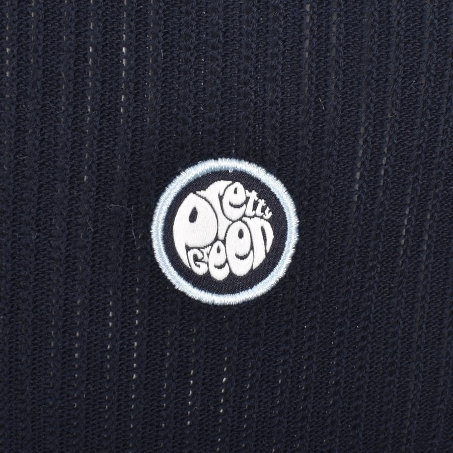 Image number 3 for Pretty Green Cressa Tipped Grandad T Shirt Navy