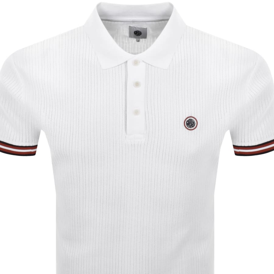 Image number 2 for Pretty Green Cressa Tipped Grandad Polo White