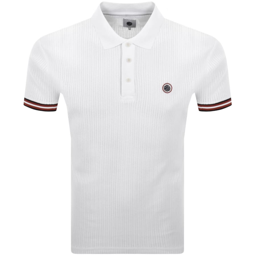 Image number 1 for Pretty Green Cressa Tipped Grandad Polo White