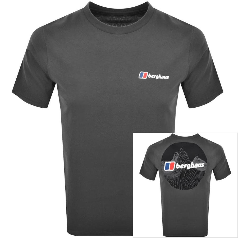 Image number 1 for Berghaus Dotted Mountain T Shirt Grey