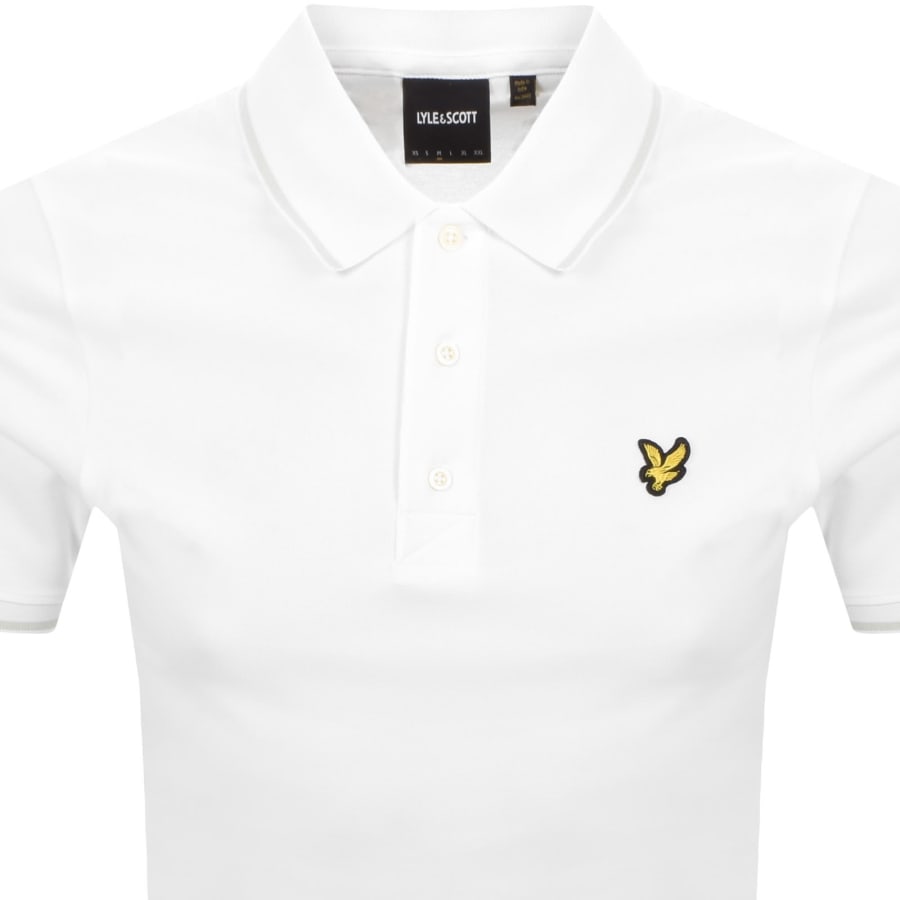 Image number 2 for Lyle And Scott Tipped Polo T Shirt White