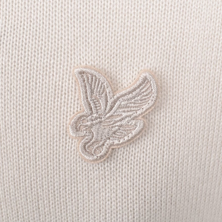 Image number 3 for Lyle And Scott Seam Tipped Knit Polo T Shirt Cream