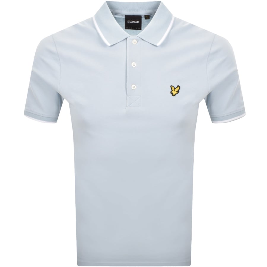 Image number 1 for Lyle And Scott Tipped Polo T Shirt Blue