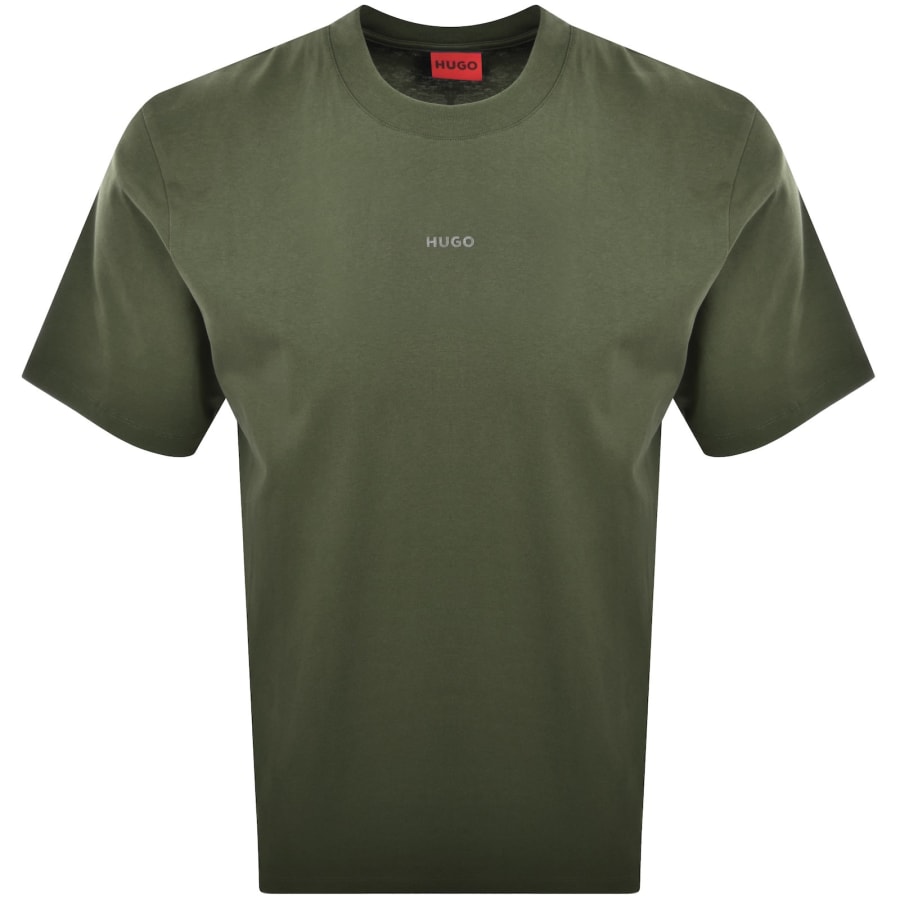 Image number 1 for HUGO Dapolino T Shirt Dark Green