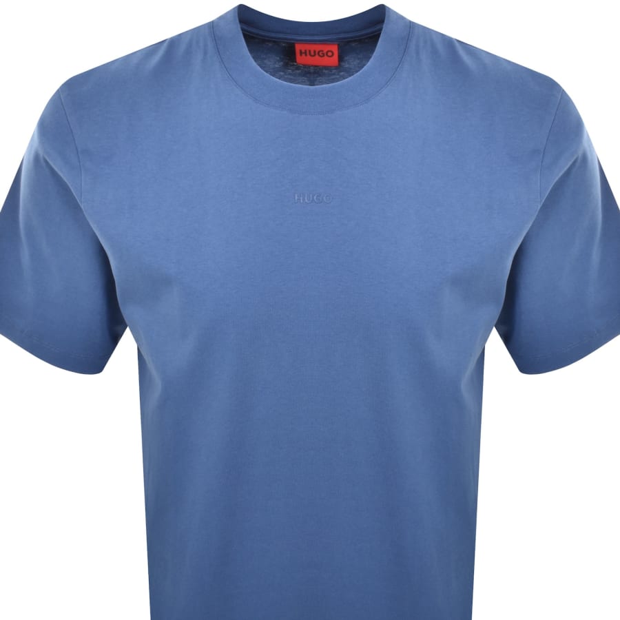 Image number 2 for HUGO Dapolino T Shirt Medium Blue