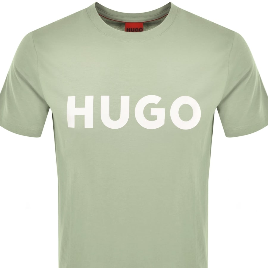 Image number 2 for HUGO Dulivio Crew Neck T Shirt Green