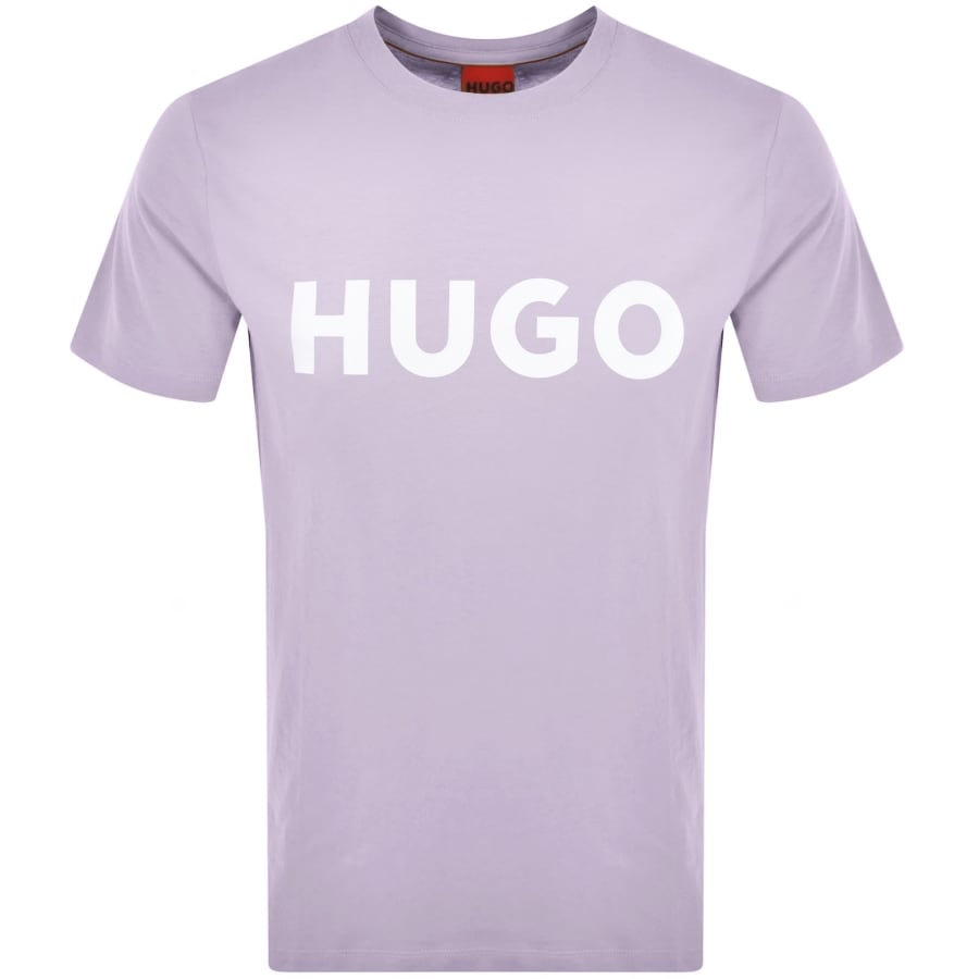 Image number 1 for HUGO Dulivio Crew Neck T Shirt Purple