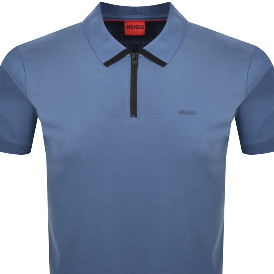 Image number 2 for HUGO Dalomino Polo T Shirt Blue