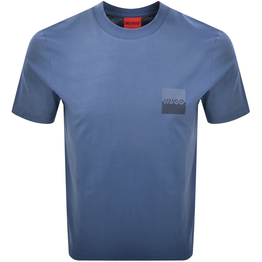 Image number 2 for HUGO Dusplito T Shirt Medium Blue