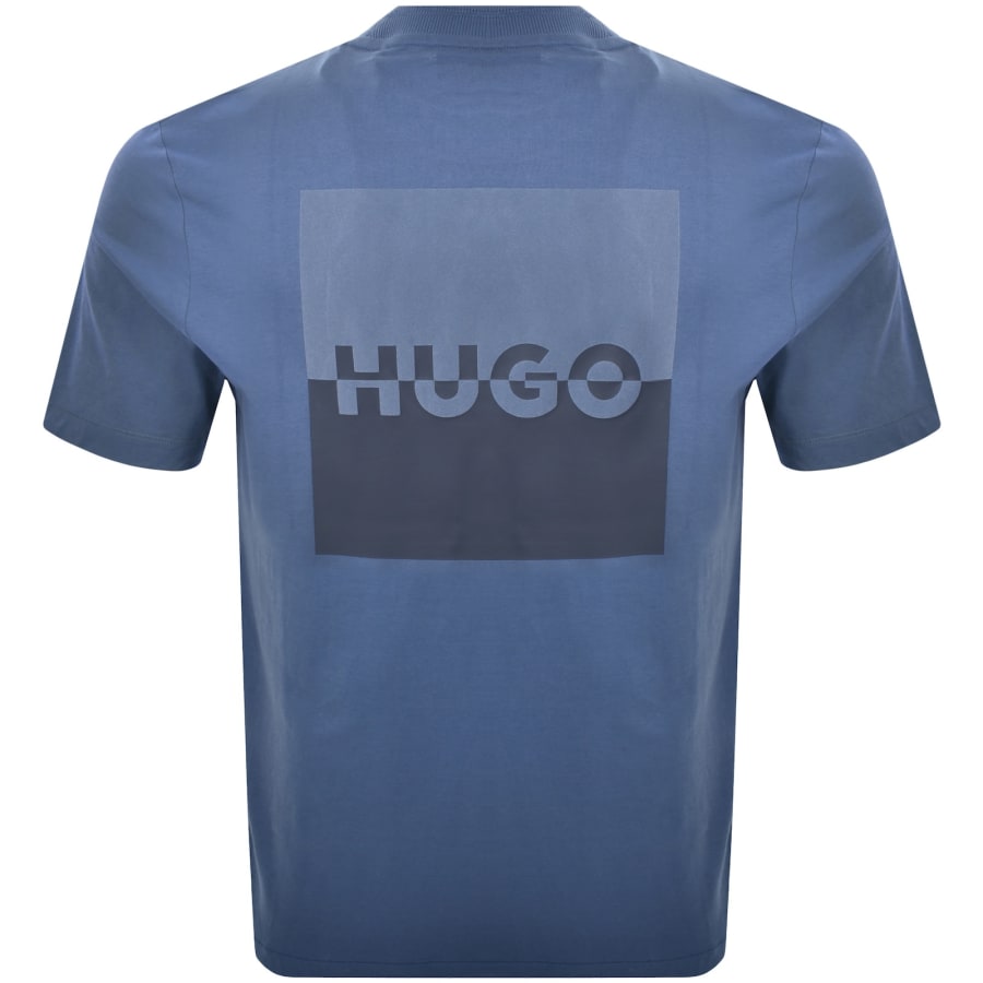 Image number 5 for HUGO Dusplito T Shirt Medium Blue