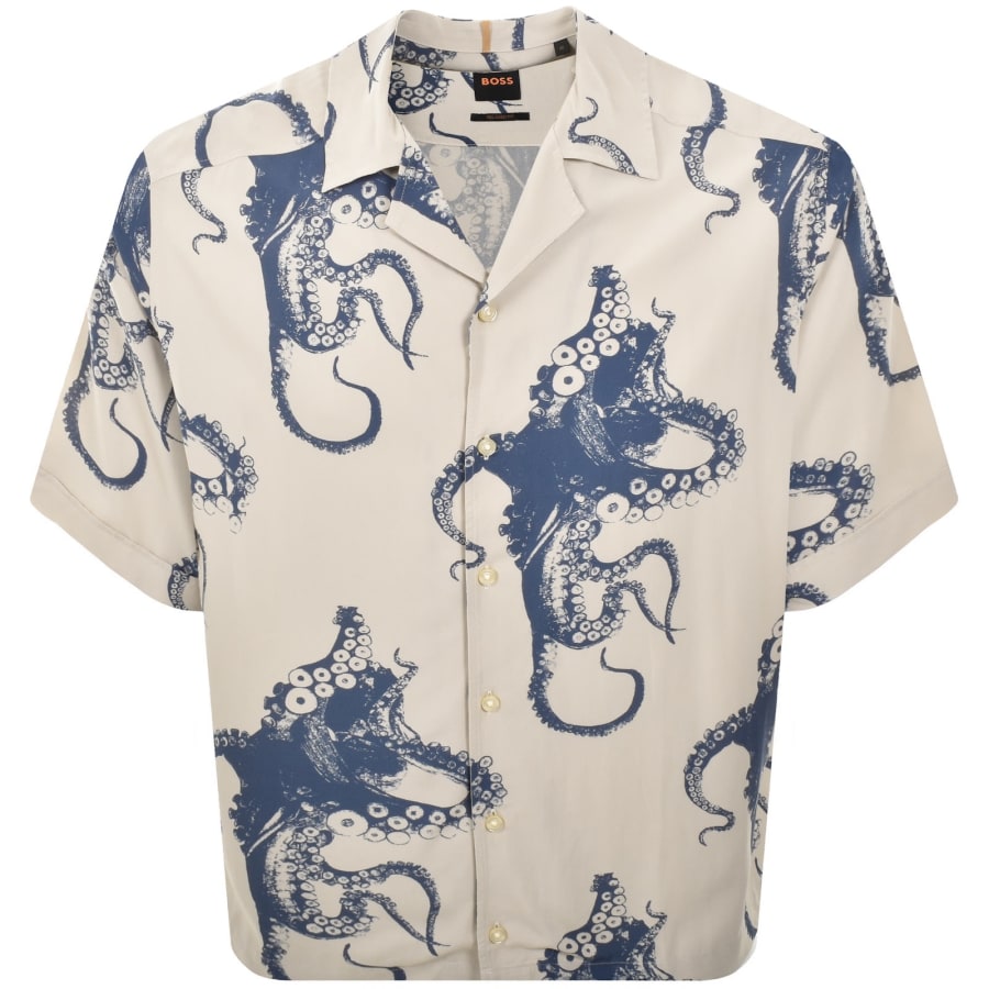 Image number 1 for BOSS Lapisy Relaxed Fit Shirt Beige