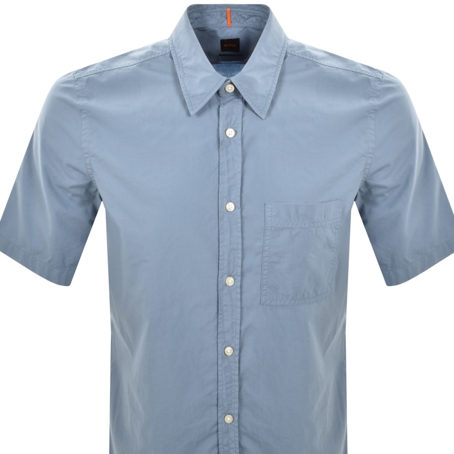 Image number 2 for BOSS Relegant 6 Short Sleeved Shirt Blue