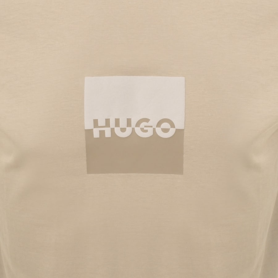 Image number 3 for HUGO Dusplit T Shirt Medium Beige