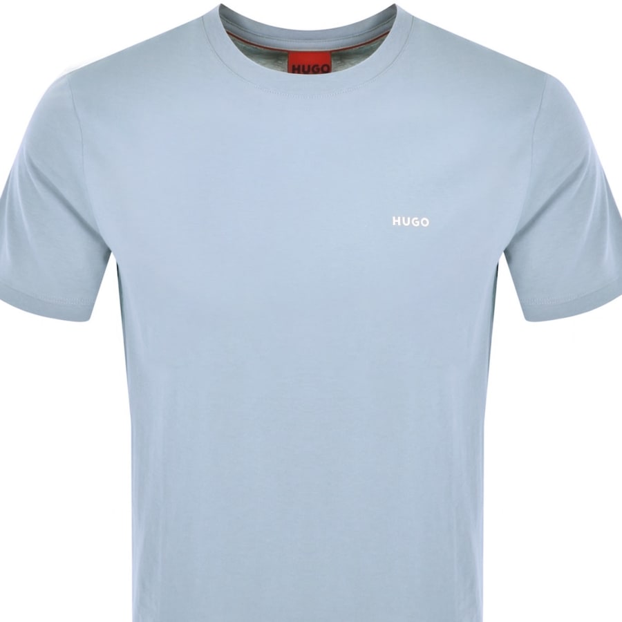 Image number 2 for HUGO Dero222 T Shirt Open Blue