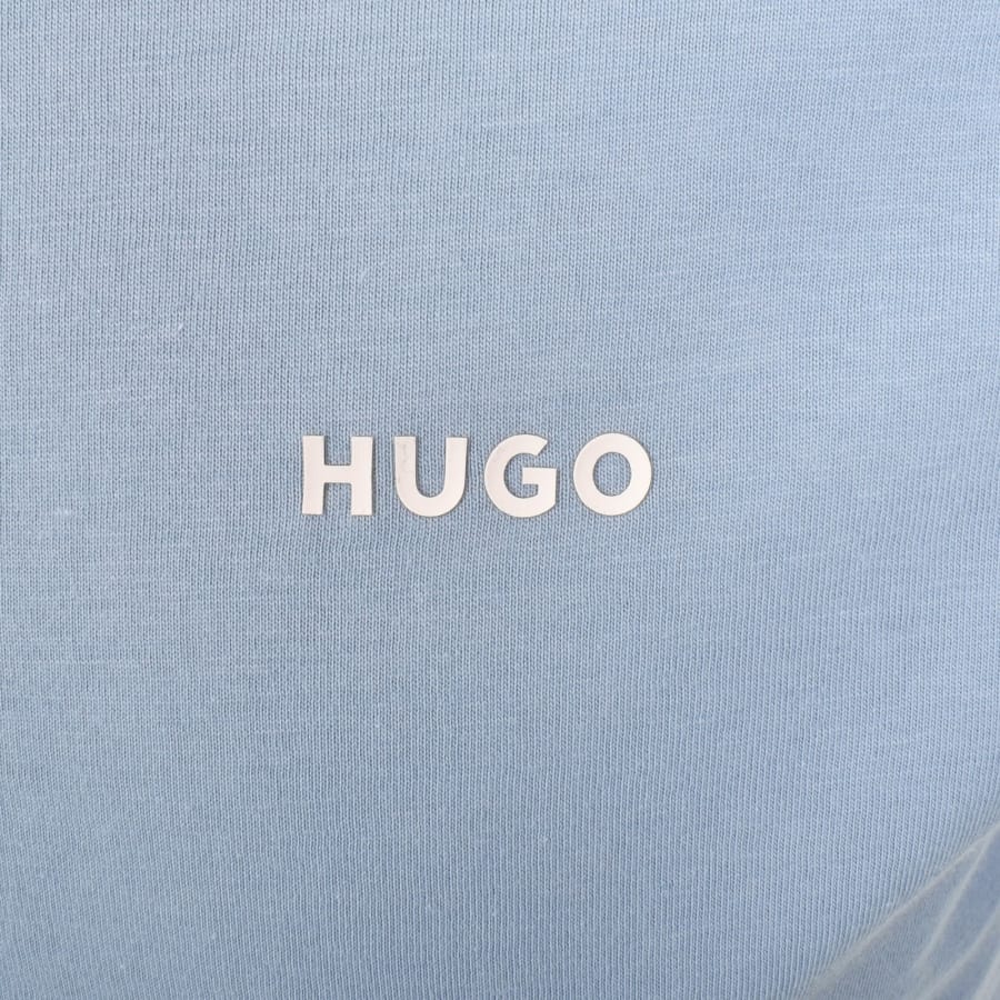 Image number 3 for HUGO Dero222 T Shirt Open Blue