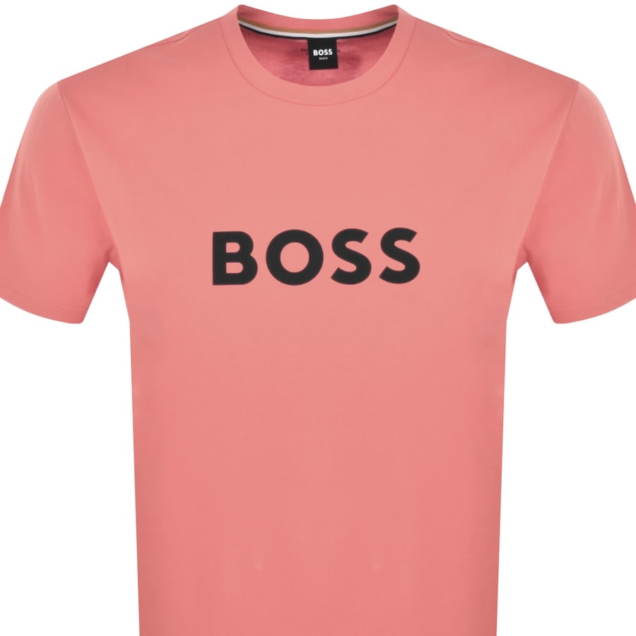 Image number 2 for BOSS Beachwear Logo T Shirt Pink