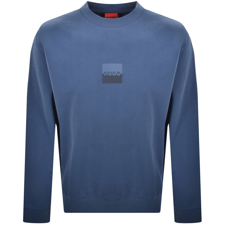 Image number 2 for HUGO Dusplited Sweatshirt Medium Blue