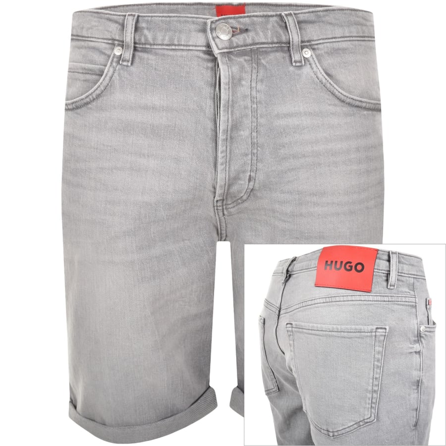 Image number 1 for HUGO 634 Denim Shorts Medium Grey