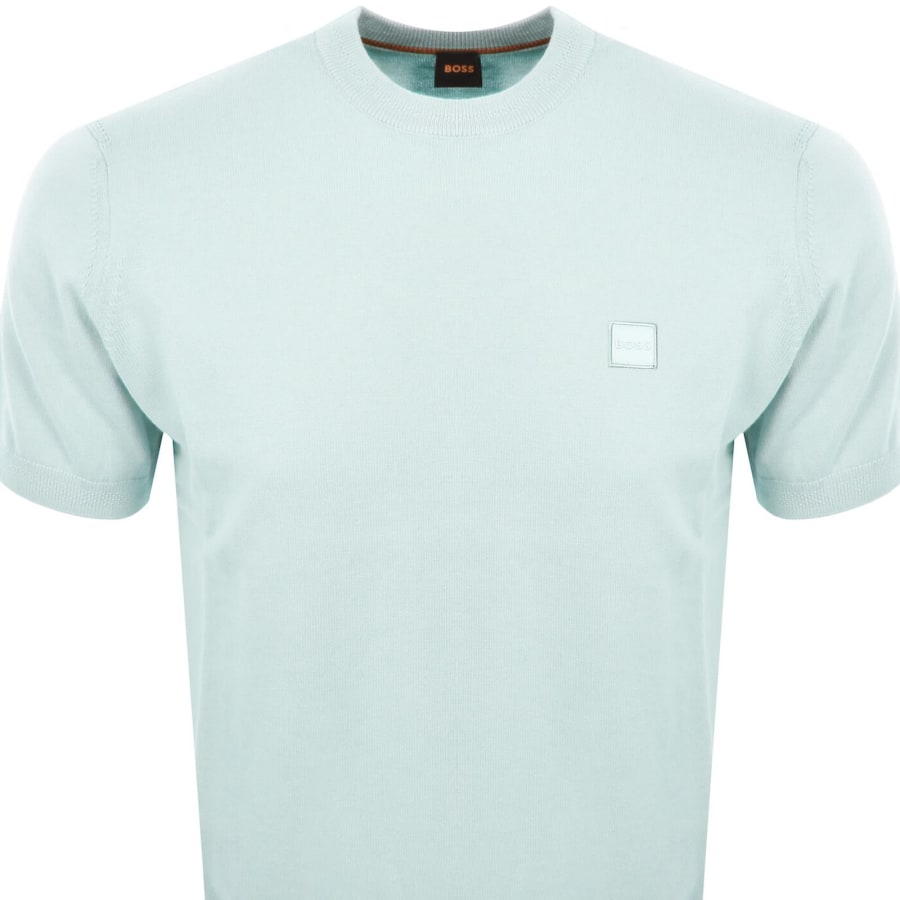 Image number 2 for BOSS Kanache Knit T Shirt Blue