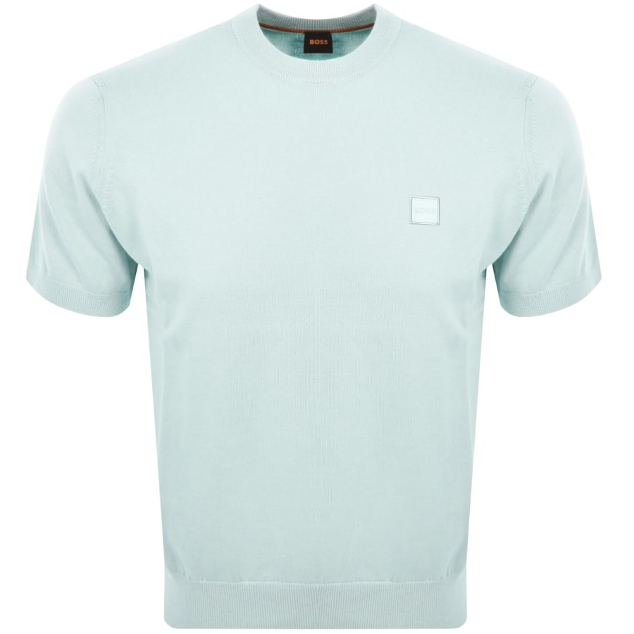 Image number 1 for BOSS Kanache Knit T Shirt Blue