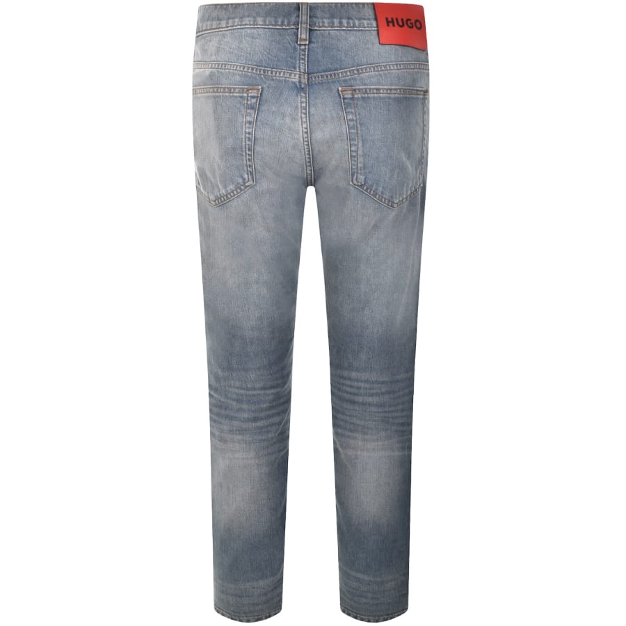 Image number 3 for HUGO 708 Slim Fit Jeans Mid Wash Blue