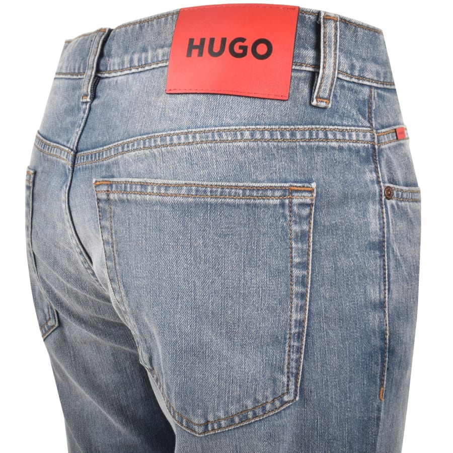 Image number 4 for HUGO 708 Slim Fit Jeans Mid Wash Blue