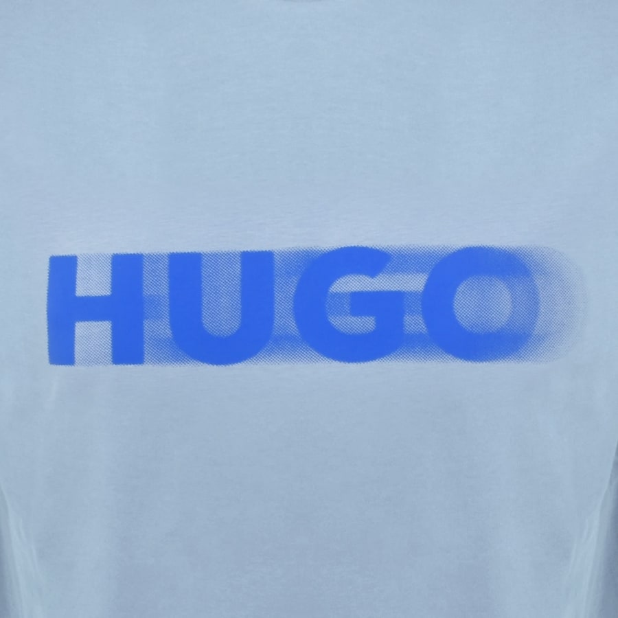 Image number 3 for HUGO Blue Nalax T Shirt Light Blue
