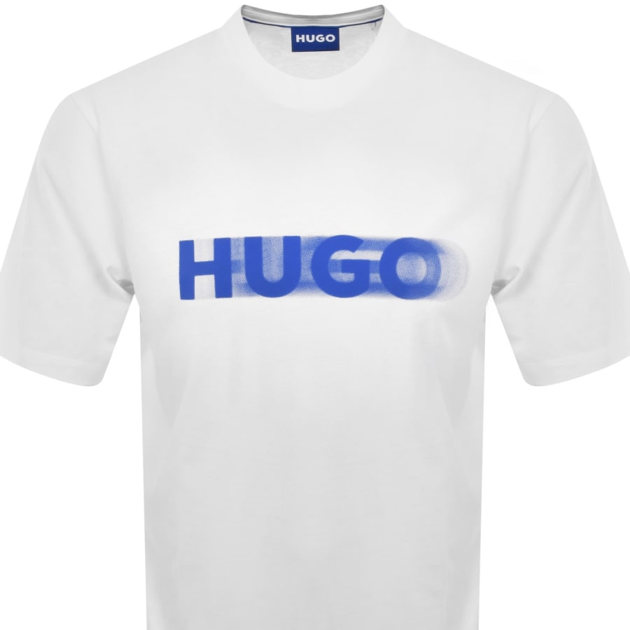 Image number 2 for HUGO Blue Nalax T Shirt Open White