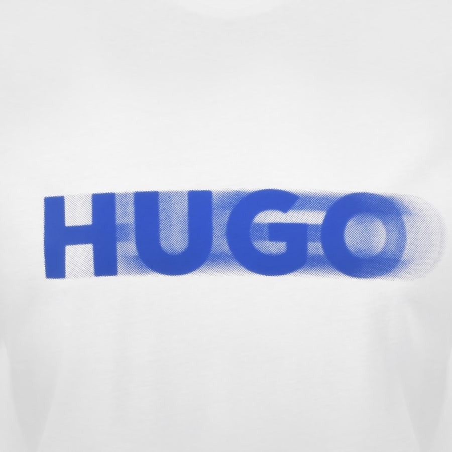 Image number 3 for HUGO Blue Nalax T Shirt Open White