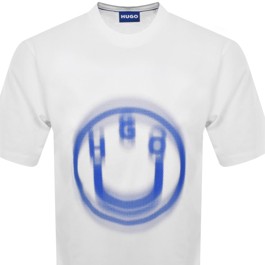 Image number 2 for HUGO Blue Nalax T Shirt White