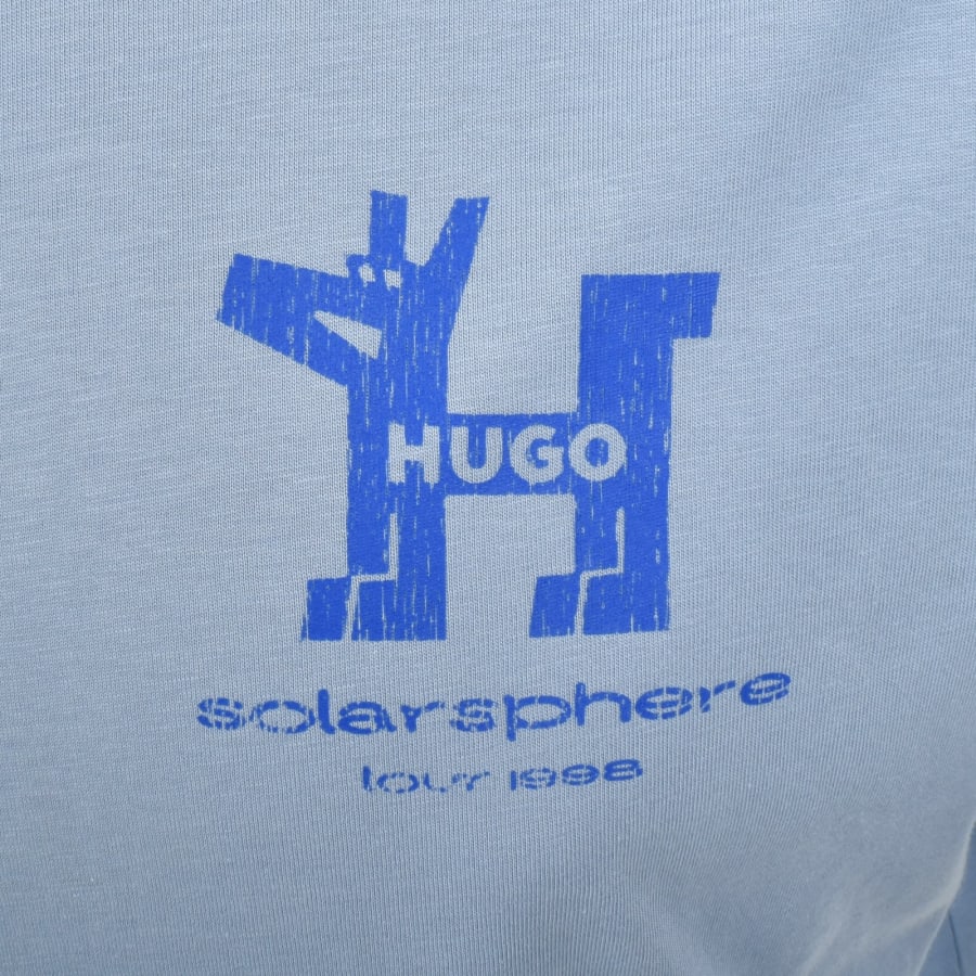 Image number 4 for HUGO Blue Nedix T Shirt Light Blue