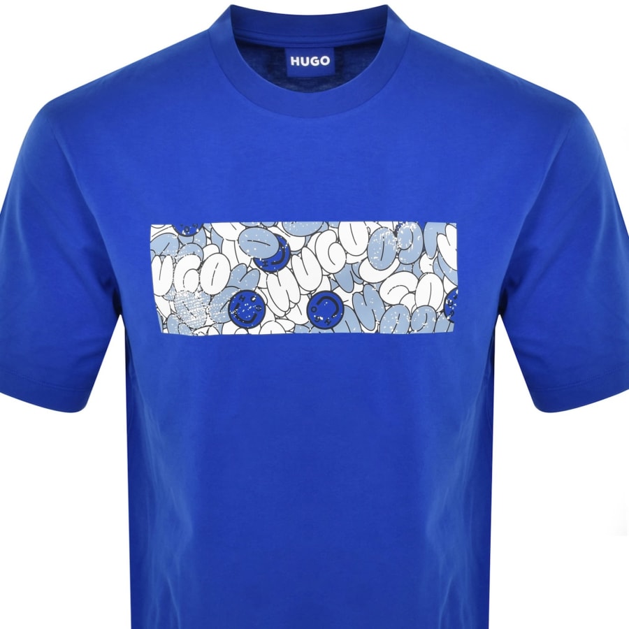Image number 2 for HUGO Blue Nurix T Shirt Blue