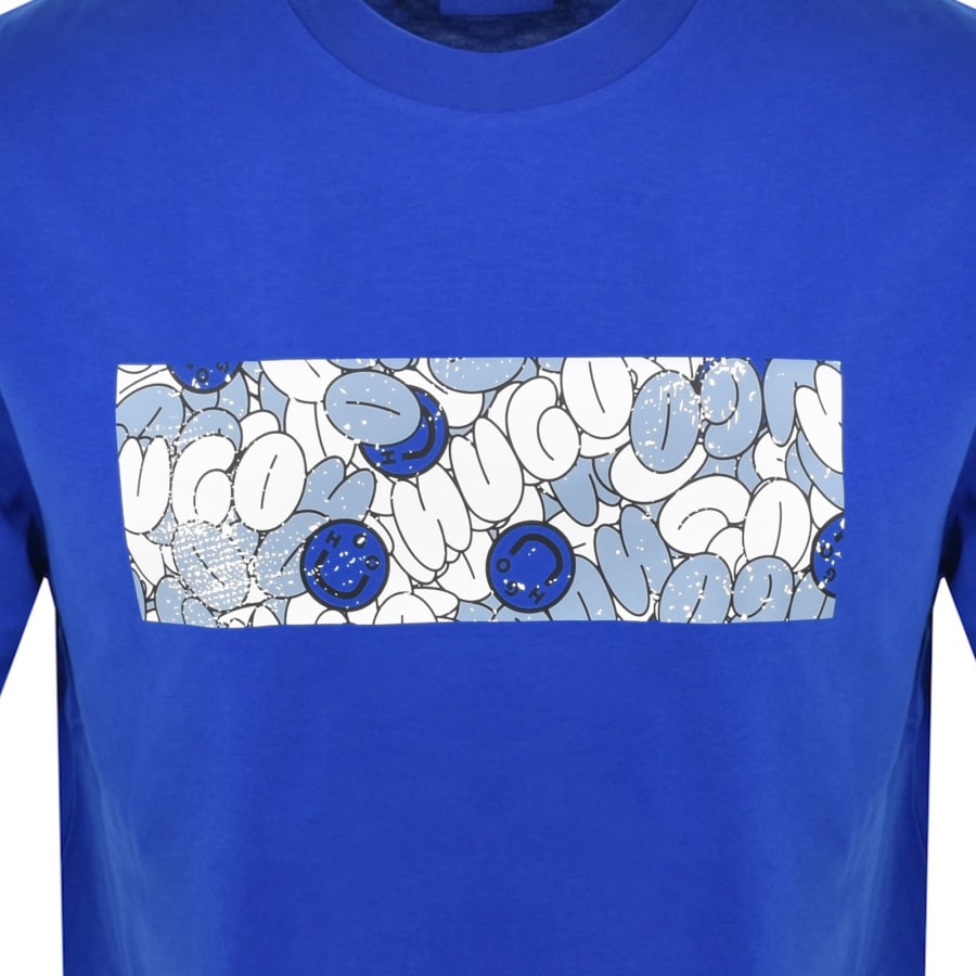Image number 3 for HUGO Blue Nurix T Shirt Blue