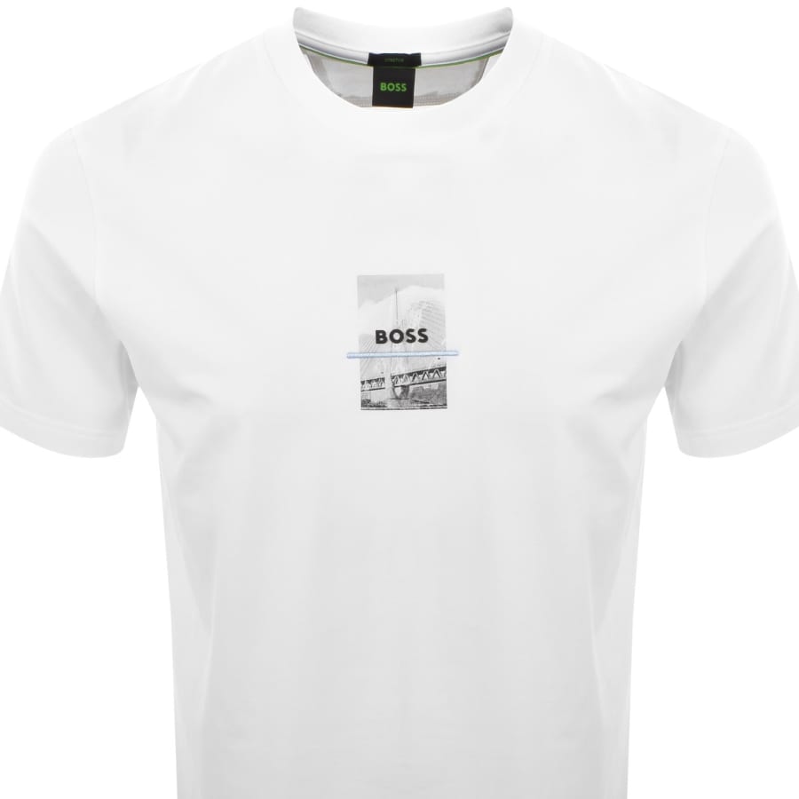 Image number 3 for BOSS Tee Photoprint T Shirt White