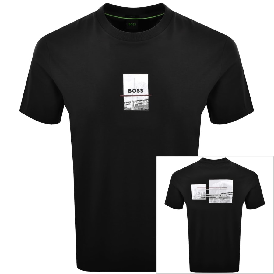 Image number 1 for BOSS Tee Photoprint T Shirt Black