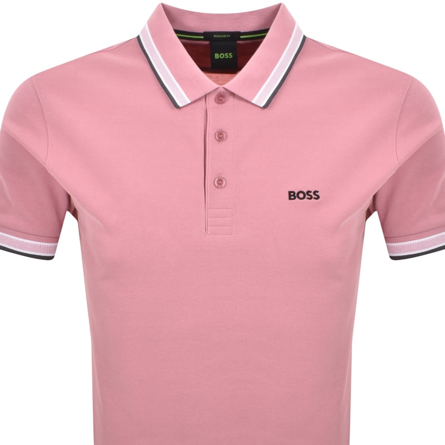 Image number 2 for BOSS Paddy Polo T Shirt Pink