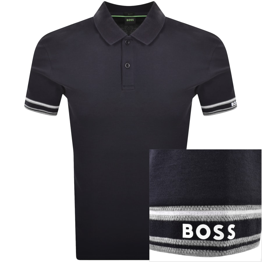 Image number 1 for BOSS Zone Polo T Shirt Navy