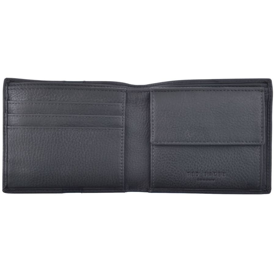 Image number 2 for Ted Baker Striped Leather Wallet Navy