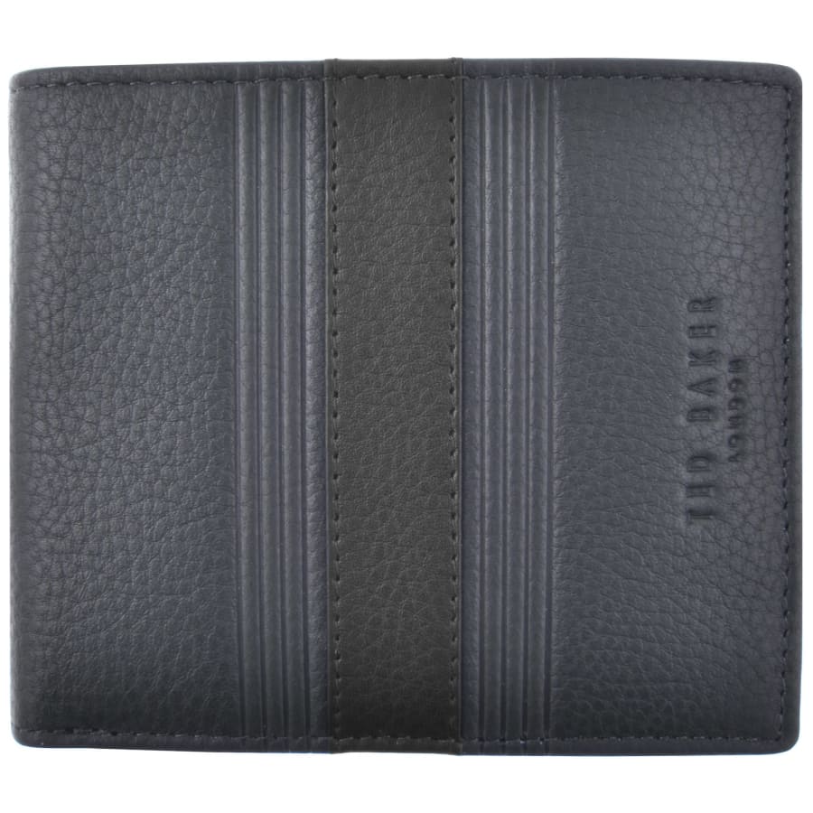 Image number 1 for Ted Baker Striped Leather Wallet Navy