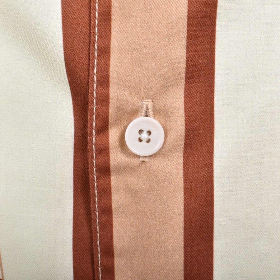 Image number 4 for Lacoste Patterned Short Sleeved Shirt Orange