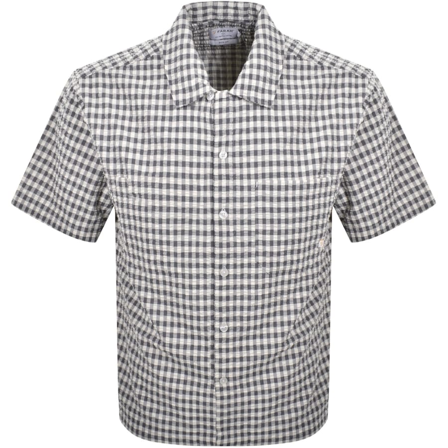 Image number 1 for Farah Kegan Short Sleeve Shirt Navy