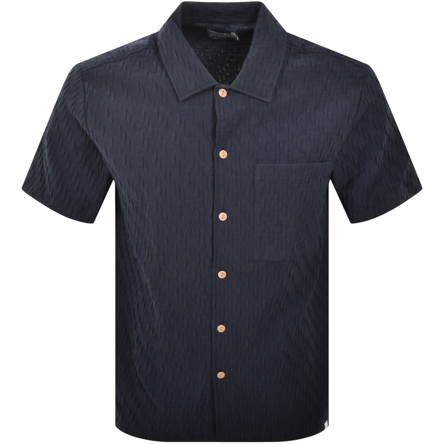 Image number 1 for Farah Finn Short Sleeve Shirt Navy