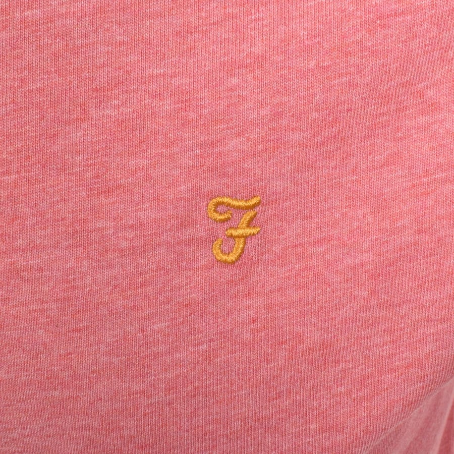 Image number 3 for Farah Danny T Shirt Carnation Pink Marl