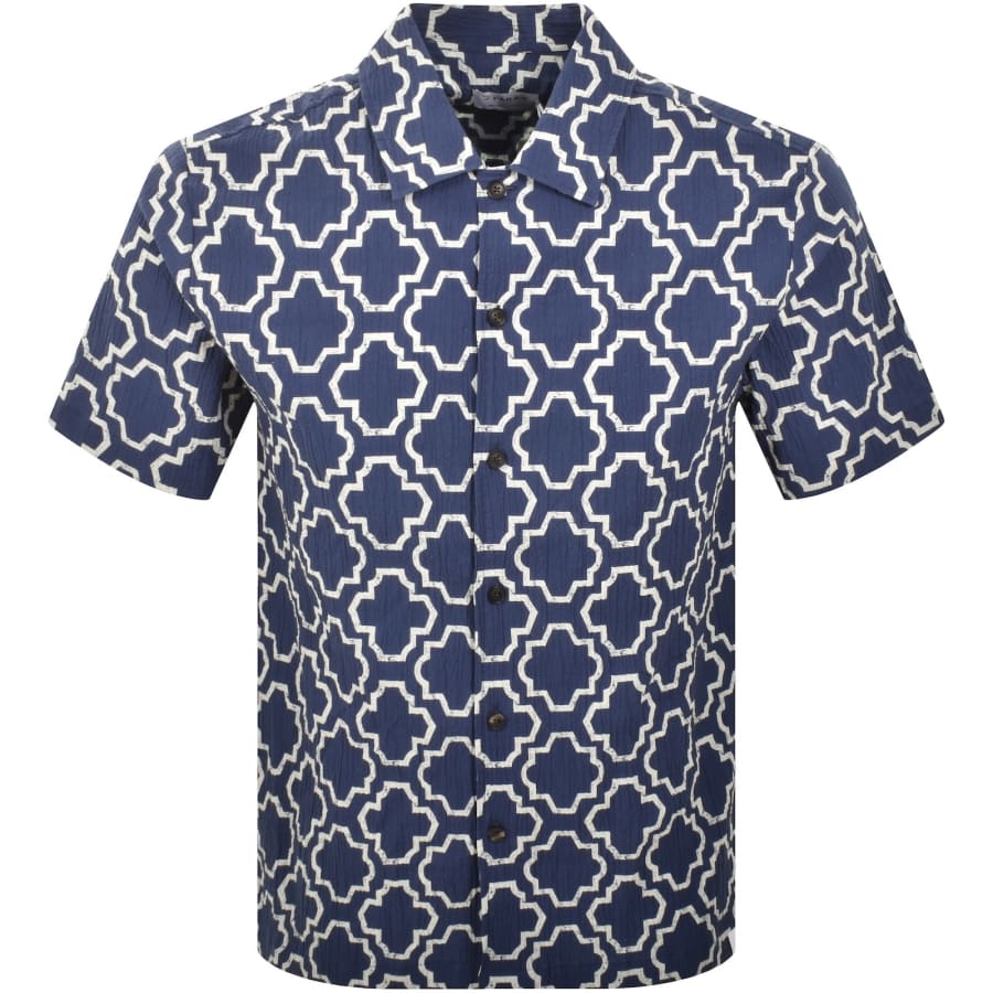 Image number 1 for Farah Astral Short Sleeve Shirt Blue
