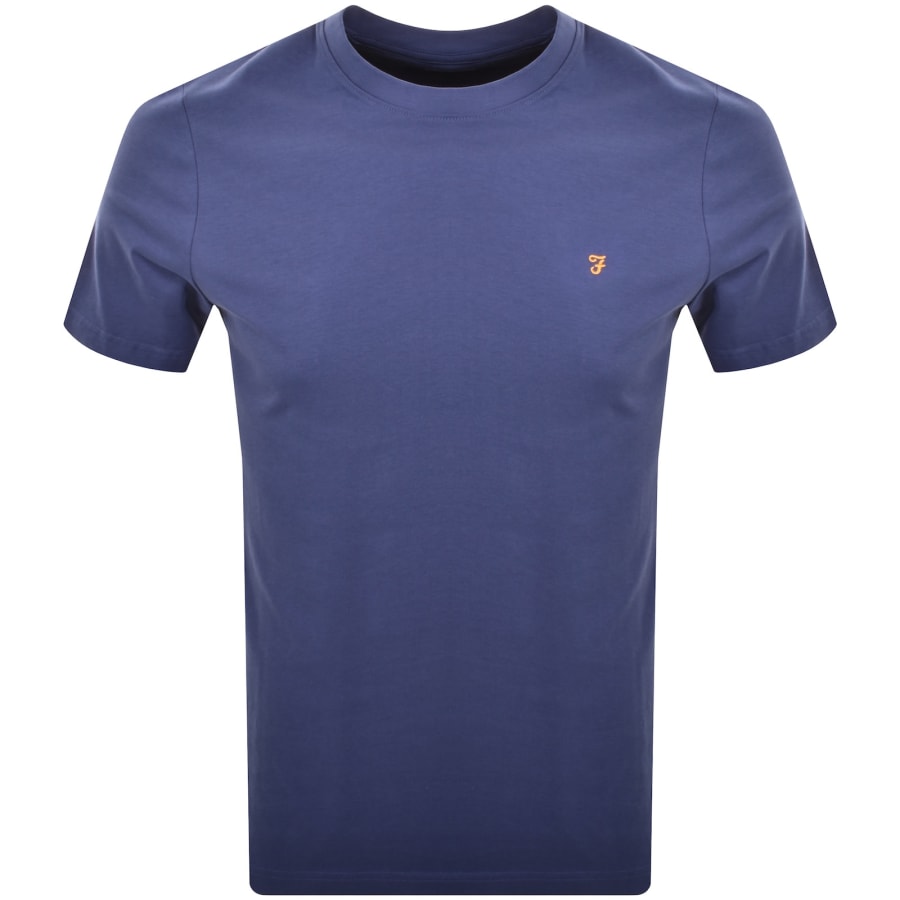 Image number 1 for Farah Danny Regular Fit T Shirt Sigil Blue